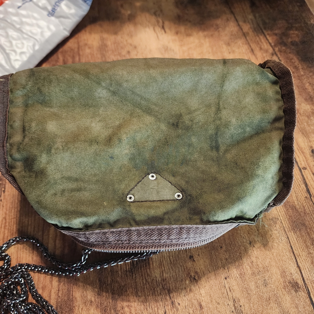 Prada Olive Green Nylon Crossbody with Black Chain Strap - Picture 11 of 16
